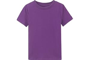 MOMBEBE COSLAND Kids Heavyweight Soild T-Shirt