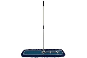 DIRECT MOP SALES, INC. Ultimate Dust Mop Kit: Industrial-Grade Performance, Heavy-Duty Frame, Telescopic Handle - Blue 48 Inch