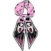 Deokke Head Hair Scarf Neck Silk Feeling Scarves Long Thin Satin Fashion Handbag Cute Decoration Women Girls 59 * 6.7''