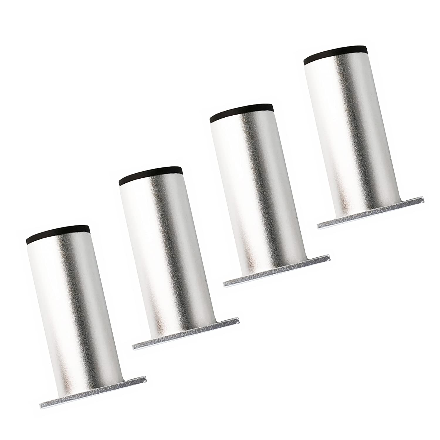 Qrity Aluminium Alloy Furniture Legs, Pack of 4, 100mm Height Replacement Feet Support Legs for Furniture Table Sofa Bed Desk, Silver — image 1