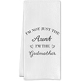 Cilrii Aunt and Godmother Kitchen Towels, Godmother Gifts from Godchild Dish Tea Towels for Kitchen Decor, God Mother Gifts for Women Decorative Hand Towel for Bathroom, 16x24 Inch
