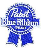 Pabst Blue Ribbon PBR Beer Embroidered Iron on Beer Patches Approx:2.75 