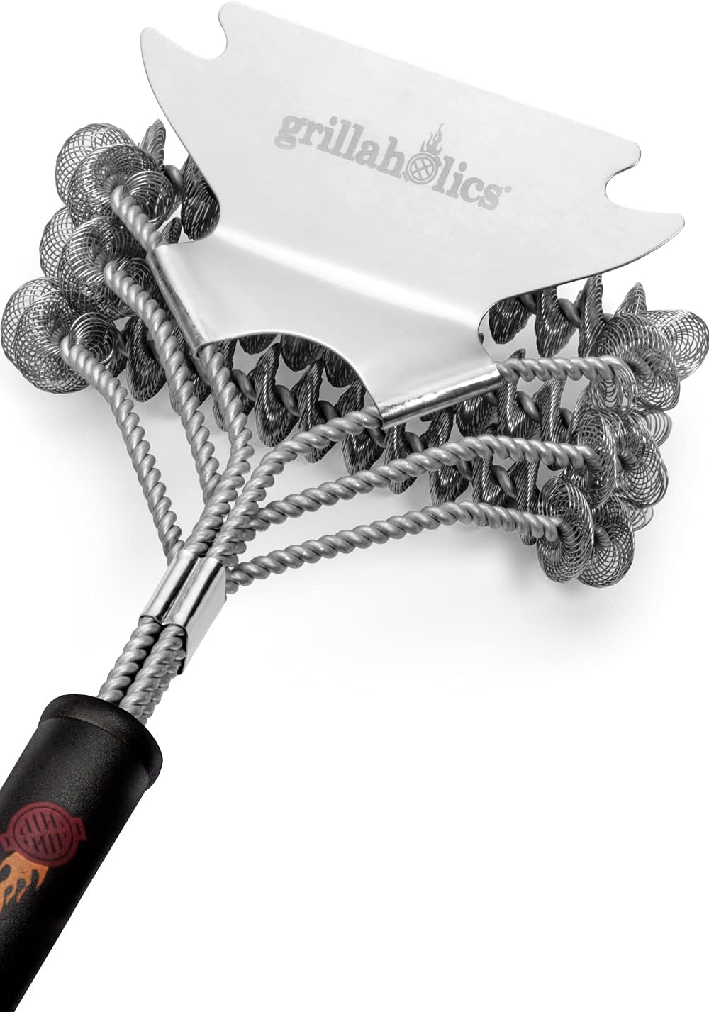 Grillaholics Bristle Free BBQ Brush – Safe Grill Cleaning No Metal Bristles