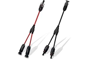 Faiwaycle Solar Connectors Y Branch Upgraded Solar Panel Connector, 1 Pair Adapter Cable Wire Plug Tool Kit for Solar Panel(M/FF+F/MM)