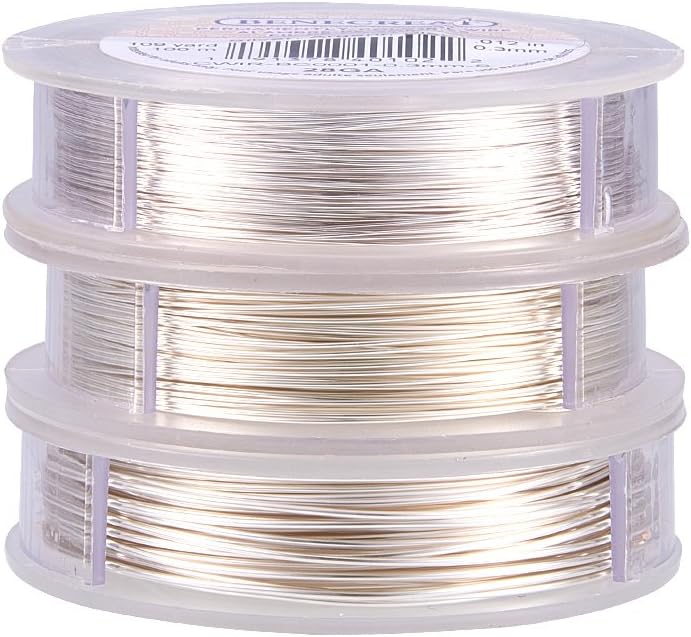 BENECREAT 3PCS Mixed Size Tarnish Resistant Silver Coil Wire (0.3mm x 100m & 0.5mm x 30m & 0.8mm x 10m), 3 Size/Set - Image 3