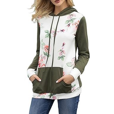 Women Autumn And Winter New Print Hoodie Pullover String Long