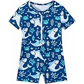 Baby Boys Swimsuits Infant Dinosaur One Piece Bathing Suit Toddler Turtle Beach Sun Protection Rash Guard Swimwear 0-3 Years