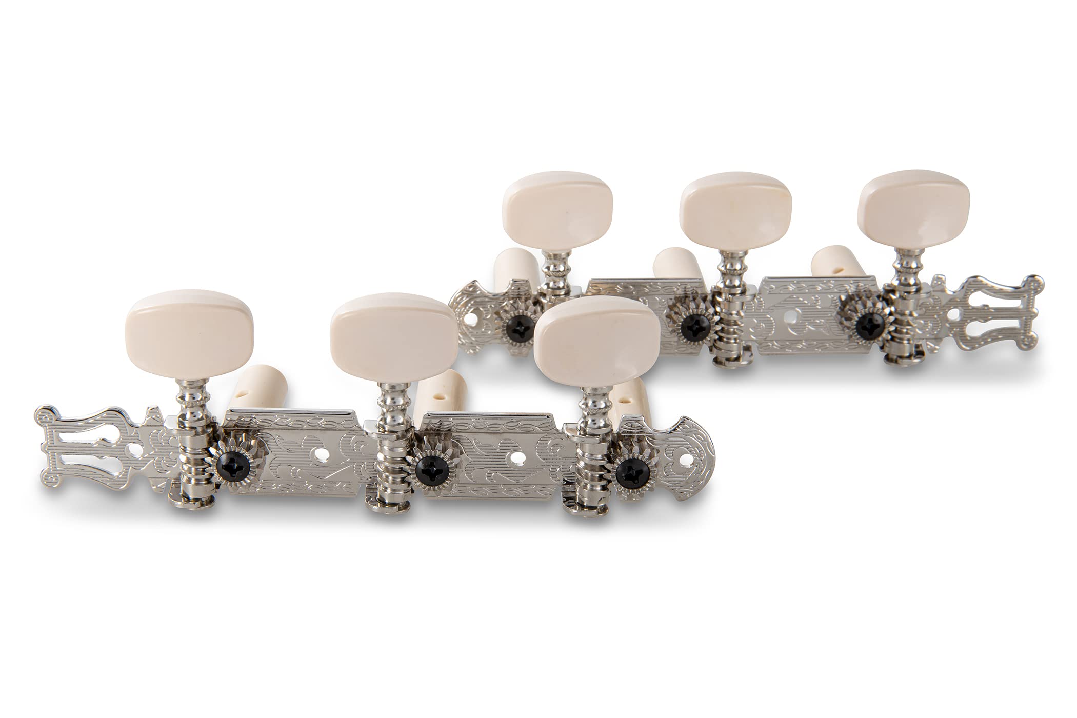 GEWA machine heads Classical guitar Set, White synthetic buttons