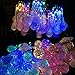 SEYEON Solar String Lights Water Drop Decorative Lights String Waterproof Outdoor Garden Fairy Lights for Patio, Yard, Home, Parties 2-Pack (Colorful)