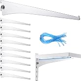 Gisafai 10 Pack Shelf Bracket Adjustable Shelving Brackets | Single Track Double Track System, Metal Shelf Standards and Brackets, Adjustable Shelf Brackets, Store, Closet, Kitchen, Home