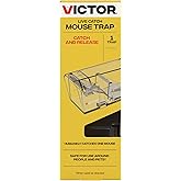 Victor Live Catch Mouse Trap, 1-Pack, Humane Catch &amp; Release Trap for Mice | Safe for Use Around People &amp; Pets, Easy to Use, Clear Design with Removable Door, 1.81in (L) x 1.94in (W) x 6.94in (H), M337