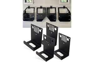 ADTOPI Wrangler Door Hanger Removable Wall-Mounted Heavy Duty Door Hanger Bracket compatible with Jeep Wrangler CJ YJ TJ LJ JK JKU JL JLU & Gladiator JT 2021-4 PACK