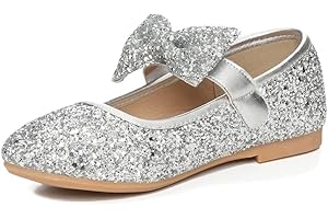 Chiximaxu Girl Shoes Sparkly Shoes for Wedding Toddler Ballerina Flats Little Girls Dress Shoes