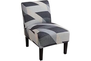 HAOYONG Armless Accent Chair Cover, Stretch Chair Slipcover Printed Slipper Chair Covers Furniture Protector Covers for Living Dining Room Hotel