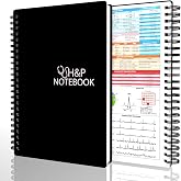 H&amp;P Notebook - Medical History and Physical Notebook for Medical Professionals and Students, Inclusive Medical Terminology, Fits in White Coat, 100gsm Thick Paper, A5(5.9 x 8.6 inches) (Black)
