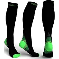 Physix Gear Sport Compression Socks for Men & Women 20-30 mmhg - Athletic Fit (1 Pair)