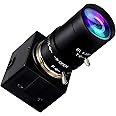 1080P USB Webcam with Zoom 2.8-12mm Vari-Focus PC Camera - 100fps/60fps Varifocal Lens