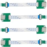 UCTRONICS Micro SD Male to Female Flexible Extender, 15cm/5.9in Micro SD Card Extension Cable Adapter Compatible with Raspberry Pi, Arduino, and 3D Printer, 4 Pack