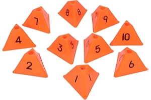 BCOATH 10pcs Sports Training Cones for Football Basketball High Visibility Orange Agility Markers Outdoor