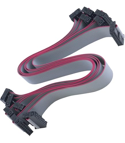 Lot De 5 Câbles Rubans Plats 6 Broches - 30 Cm, Pas 2.54 Mm, Pour Câblage Interne