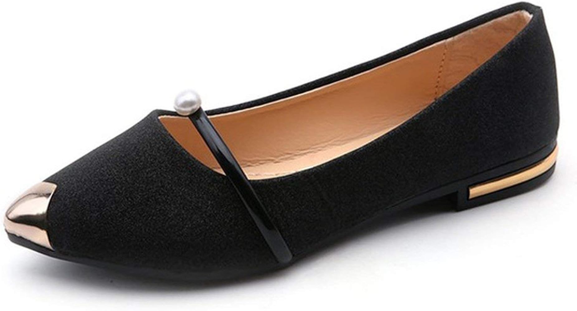 ladies gold flat shoes