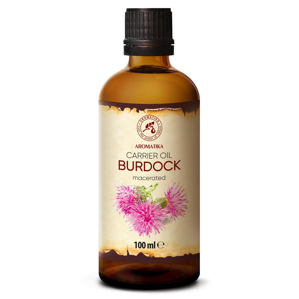 Burdock Seed Oil 100 ml - 100% Pure & Natural - Arctium Lappa Root - Best Hair Oil - great benefits for Skin - Hair - Face - Body care - Glass Bottle - Oils Burdock