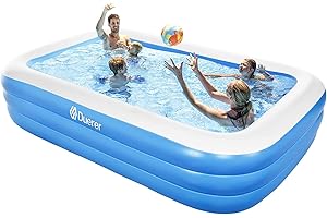 Duerer Inflatable Swimming Pools, Kiddie Pool, 92" x 56" x 22" Full-Sized Family Lounge Pool for Kids Toddlers Adults, Blow U