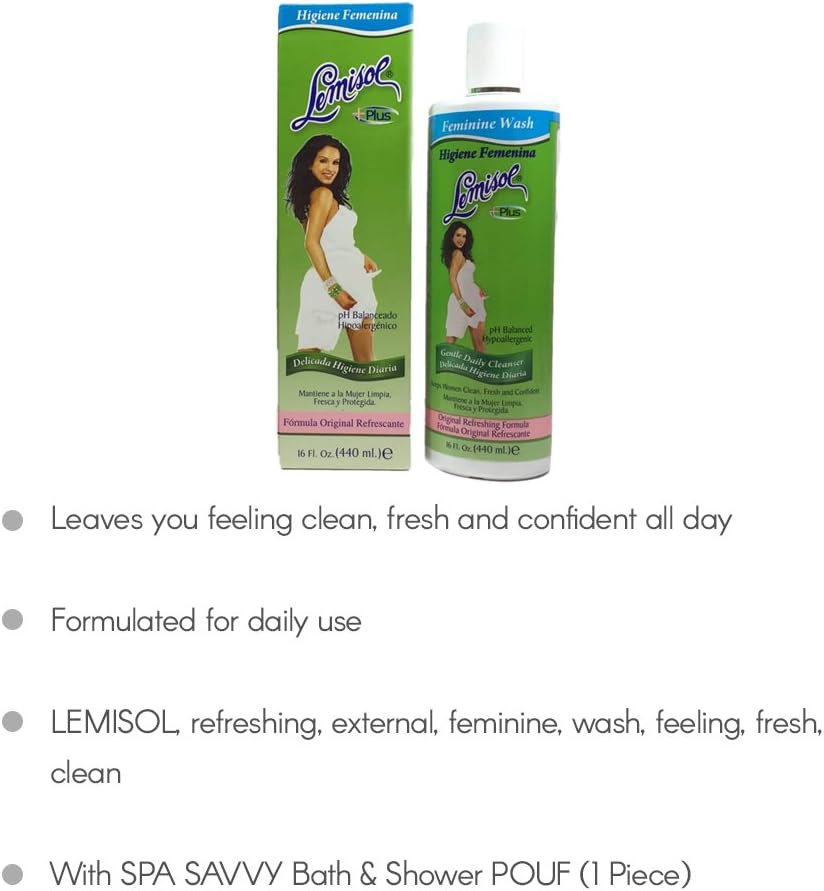 Lemisol Plus, Gentle Daily Feminine Cleanser, Original Refreshing Formula - 8 Oz (Pack of 3): Health & Personal Care
