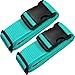 TRANVERS Luggage Straps for Suitcase Belt Heavy Duty Adjustable 2-Pack Lake Blue