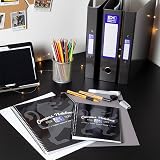 Oxford Premium A4 Ring Binder Charcoal Black 25mm 40mm Spine Laminated view 6