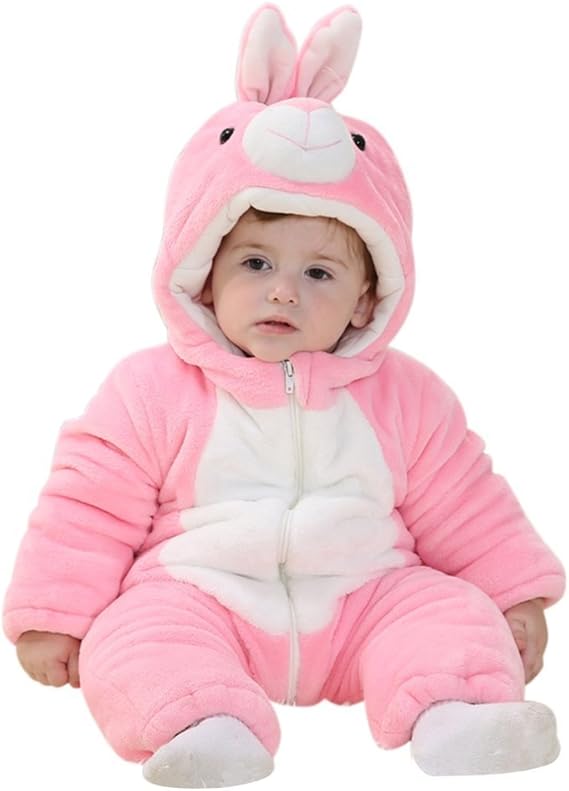 Amazon Co Jp Fashionfits 冬着ぐるみ 子供用 ウサギ着ぐるみ 兎動物パジャマ 動物仮装衣装 Large 服 ファッション小物