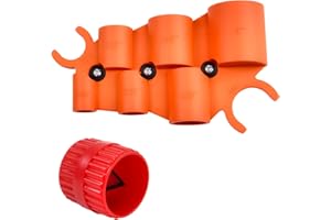 LEONTOOL 1/4" - 1" Depth Gauge and Pipe Deburring Tool Kit Deburring Tube and Depth Gauge Bite Removal Tool Diameter Measurin