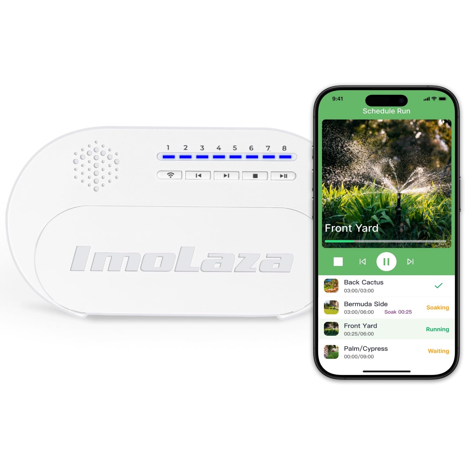 Photo 1 of ImoLaza 6-Zone Indoor Smart WiFi Sprinkler System Controller, Easy Install Irrigation Timer for Lawn & Garden, Water-Saving Automatic Sprinkler Timer/Controller with Mobile App, Compatible with Alexa