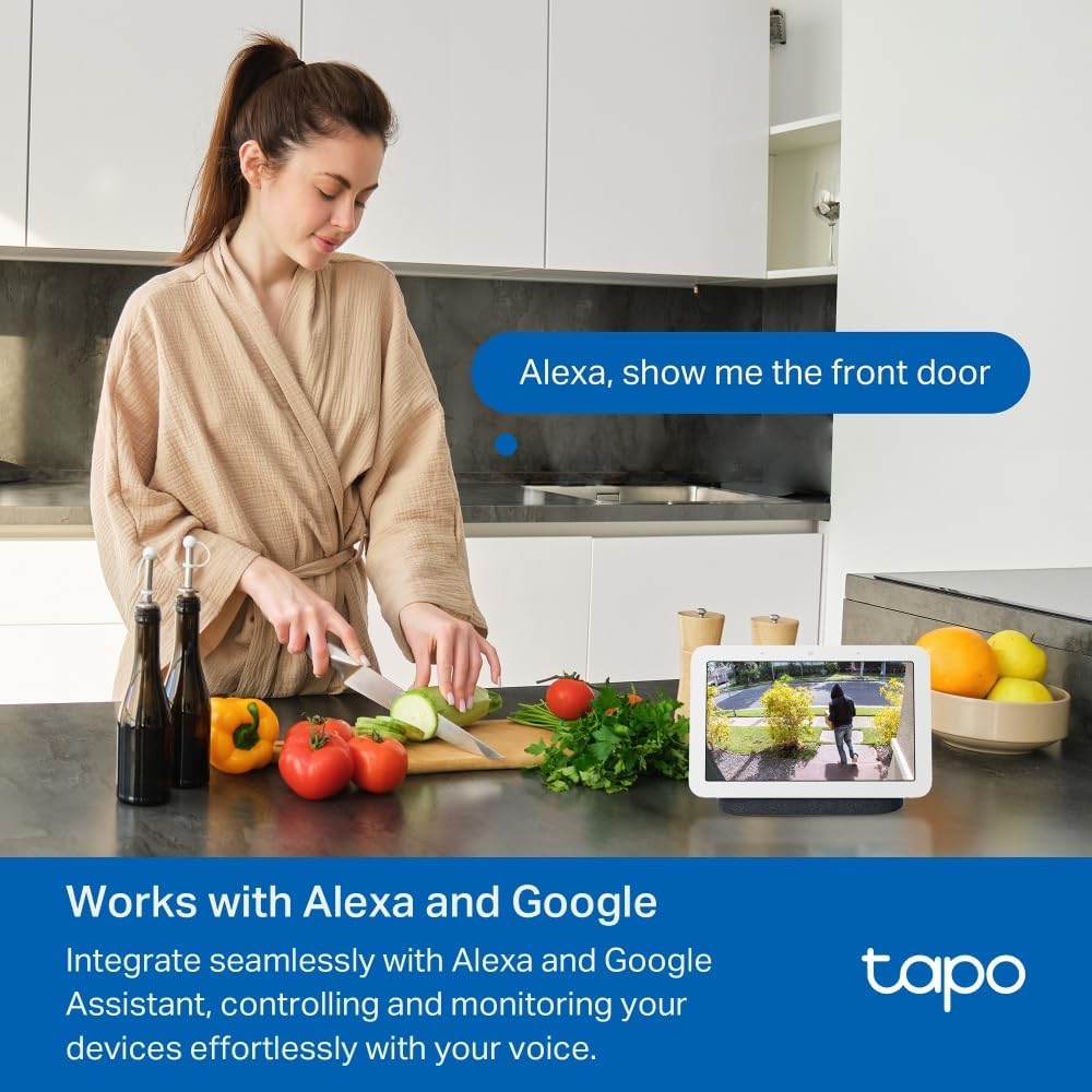 Tapo TD21 Battery Video Doorbell Wireless 2K 3MP Ultra-Clear Doorbell Camera, Ring Chime Included, Color Night, 160°DFOV Ultra-Wide, TP-Link Free AI Detection,IP65, 6-Month Battery,No Monthly Fee