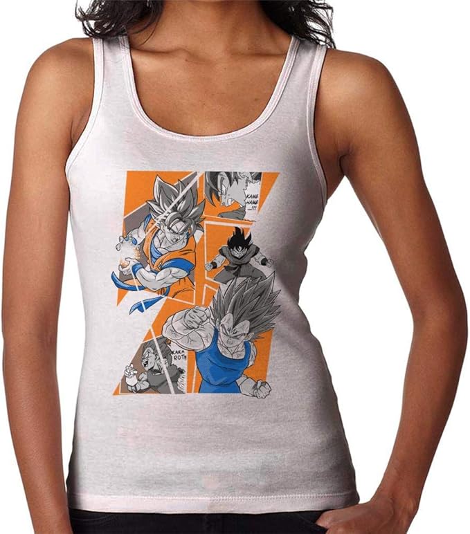 Saiyan War Dragon Ball Z Goku Vegeta Women's Vest Amazon.co.uk Clothing