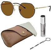 Ray-Ban RB3565 JACK Square-Round Shaped Sunglasses for Men & Women with Official RAYBAN Eyewear Kit