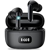 Earbuds, Wireless Earbuds 2025 Bluetooth 5.3 Headphones, 56Hrs Hi-Fi Stereo Deep Bass Earphones with 4 ENC Noise Cancelling Headphones Mics, IPX7 Waterproof Ear Buds for iPhone Android Phones Laptop