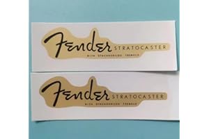 CJGHJNFF Fits For Fender Electric Guitar & Bass Head Stickers - ST Covered items Logo Water Transfer Stickers - Trademark Tearable Film