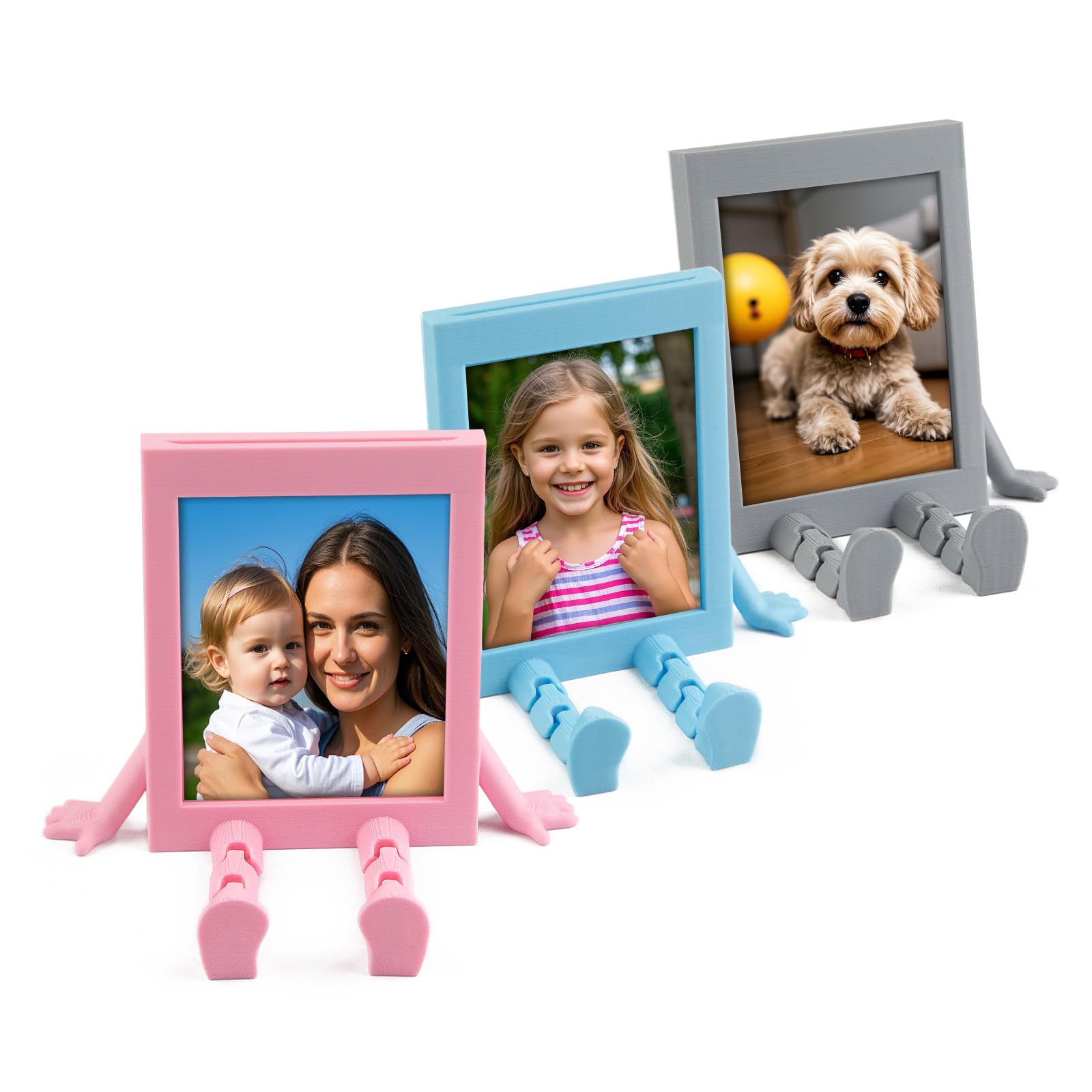 Photo 1 of ***DAMAGED - SEE NOTES/PICTURES*** BEYONGME Mini Picture Frames, Cute 3 Pack Small Photo Frames Table Top 2x3 Wallet Size Picture Frame for Instax Mini 12/11/99/40/9/8/7+/SE/EVO Instant Photo Display