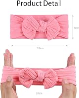 Aolso Baby Girl Nylon Headbands 3pcs Newborn Headbands & Bows view 2