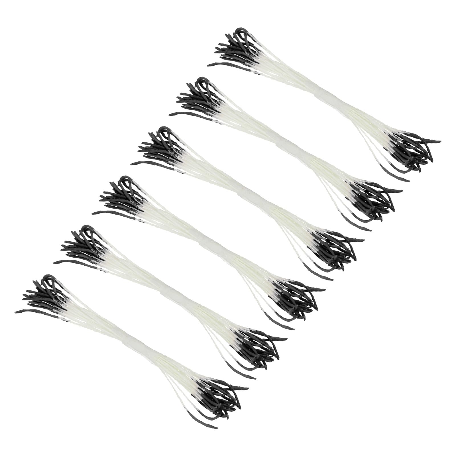 PATIKIL 10mm Double Heads Flower Stamen, 150 Pcs Artificial Flower Stamen Pistil Matt Pearl Floral Stamen for DIY Christmas Card Wedding Decoration, Black