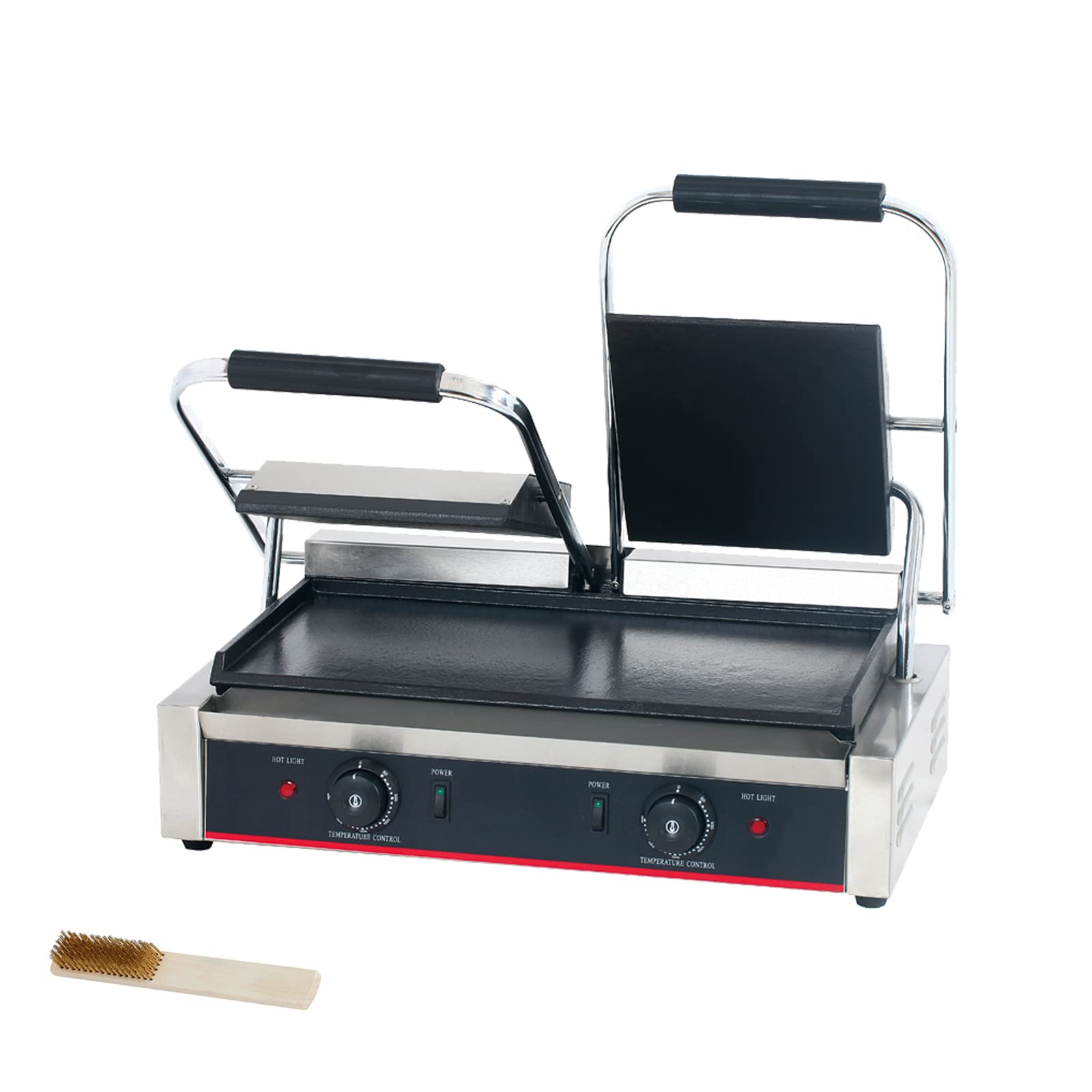 Indoor Avantco PG100T Commercial Panini Sandwich Grill With Timer