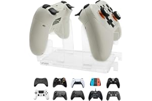 YIBEICO Universal Controller Holder for Xbox Series X, Xbox, 360, Ps5, Ps4, Switch,Nintendo,Steam Controller,Gaming Headset,Transparent Controller Display Stand (Symmetrical 2-Tier)