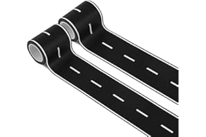 HMPBEFU Lot de 2 rubans adhésifs noirs de 10 m x 5,1 cm, pour voitures jouets, colle aux surfaces planes, sans résidus