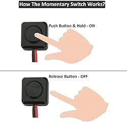 Momentary Push Button Switch 12V 24V Small
