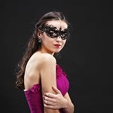 IRYNA 2 Pcs Black Lace Venetian Carnival Masks - Women Half Face Masquerade view 4