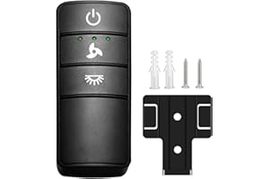 ONISAMT 3 Speeds Ceiling Fan Remote Control for Hampton Bay, Works with Home Decorators Collection Hampton Bay, Replcement for TX028C-S, TX028C-L, Light Dimmer, 5 DIP Switches & Learn (Remote ONLY)