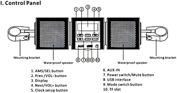 mt487 motorcycle speaker