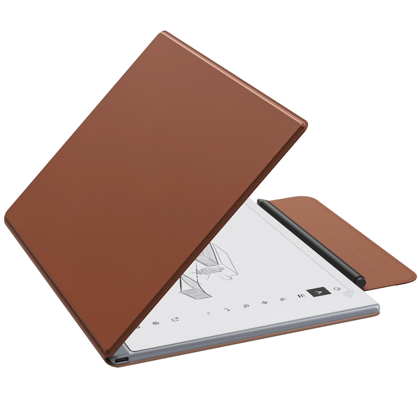 MoKo Case for Remarkable 2 Tablet Case, Lightweight Ultra-Thin Magnetic Case with Wide Pen Protective Clasp, Smart Tablet Cover Folio for Remarkable Tablet 2 10.3" 2020 Release, Brown — image 1