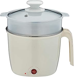 Non-Stick Grill Pot,Mini Stainless Steel Steamer Appliances,Smart Program Preset Rice Cooker, for Cook Rice Stew Soup Fish Boiled Egg,1.8 L Beige-Ordinary